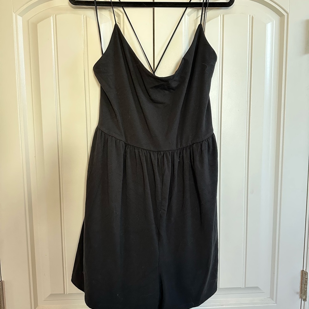 American Eagle Outfitters Black Romper With Pockets